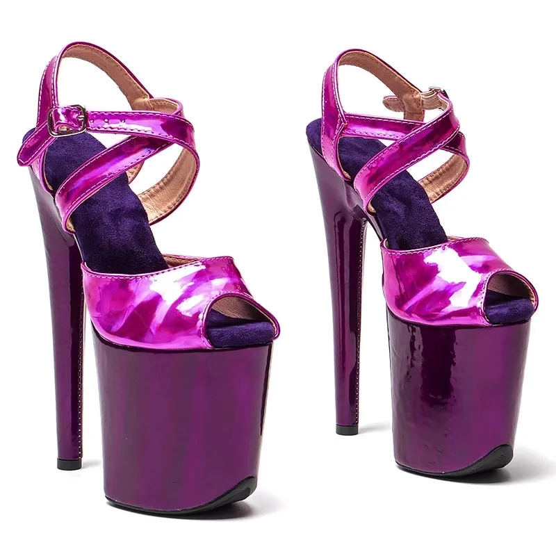 

Women New 20CM/8inches PU Upper Sexy Exotic High Heel Platform Party Sandals Pole Dance Shoes Model Shows Sandals 227