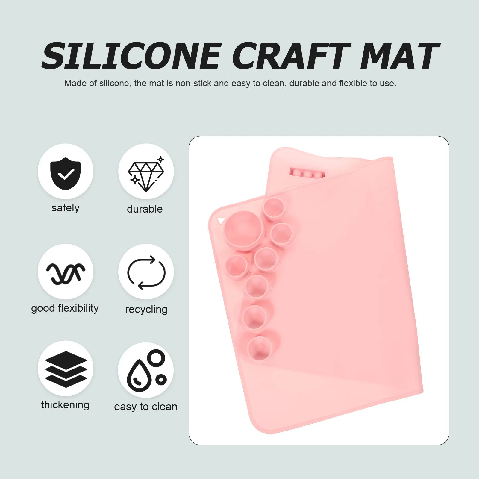 

Силиконовый коврик для творчества, антипригарный, для рисования, литья смолы, изготовления украшений из эпоксидной смолы, гибкий, складной, защита для стола