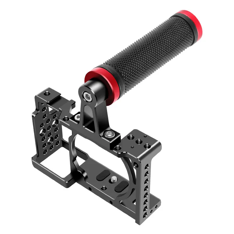 

Quick Release Aluminum Alloy Camera Cage Kit for Sony A6300 A6000 with External Microphone Vlog Video Rig Accessories