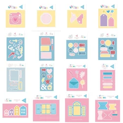 New 2022 Diary Labels Window Shaker Metal Cutting Dies DIY Scrapbooking Photo Album Decorative Embossing PaperCard Crafts