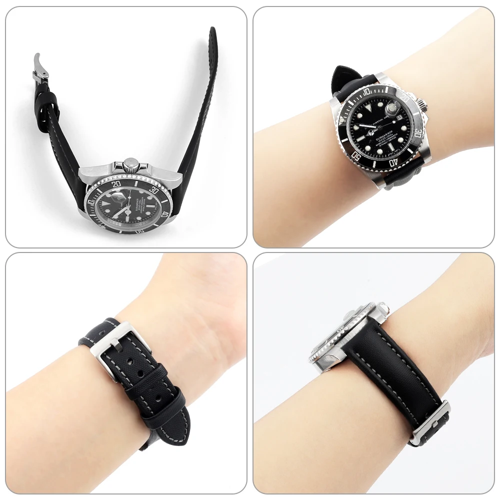 Premium Sailcloth Watch Band 18mm 19mm 20mm 21mm 22mm forOmega Blancpain Seiko Divers Handmade Stitching Quick Release Strap