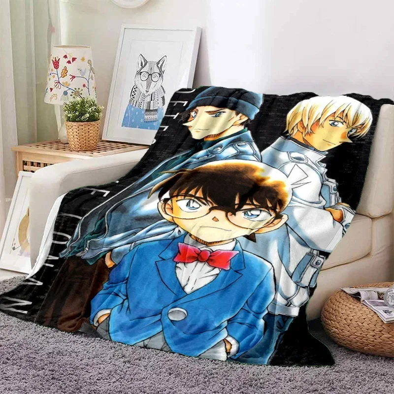 Detective C-Conan Throw Blanket Soft Flannel Thin for Bed Sofa Cover Bedspread Home Deco picnic cooling blankets for beds gift