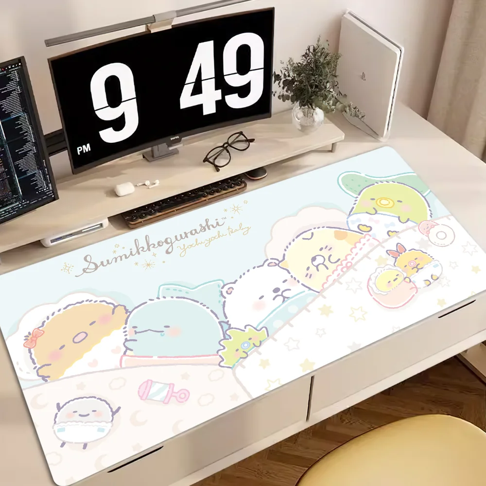 Sumikko Gurashi Cartoon Mousepad Pad Rubber Table Mat Extended Gaming Lock Edge Keyboard Mat