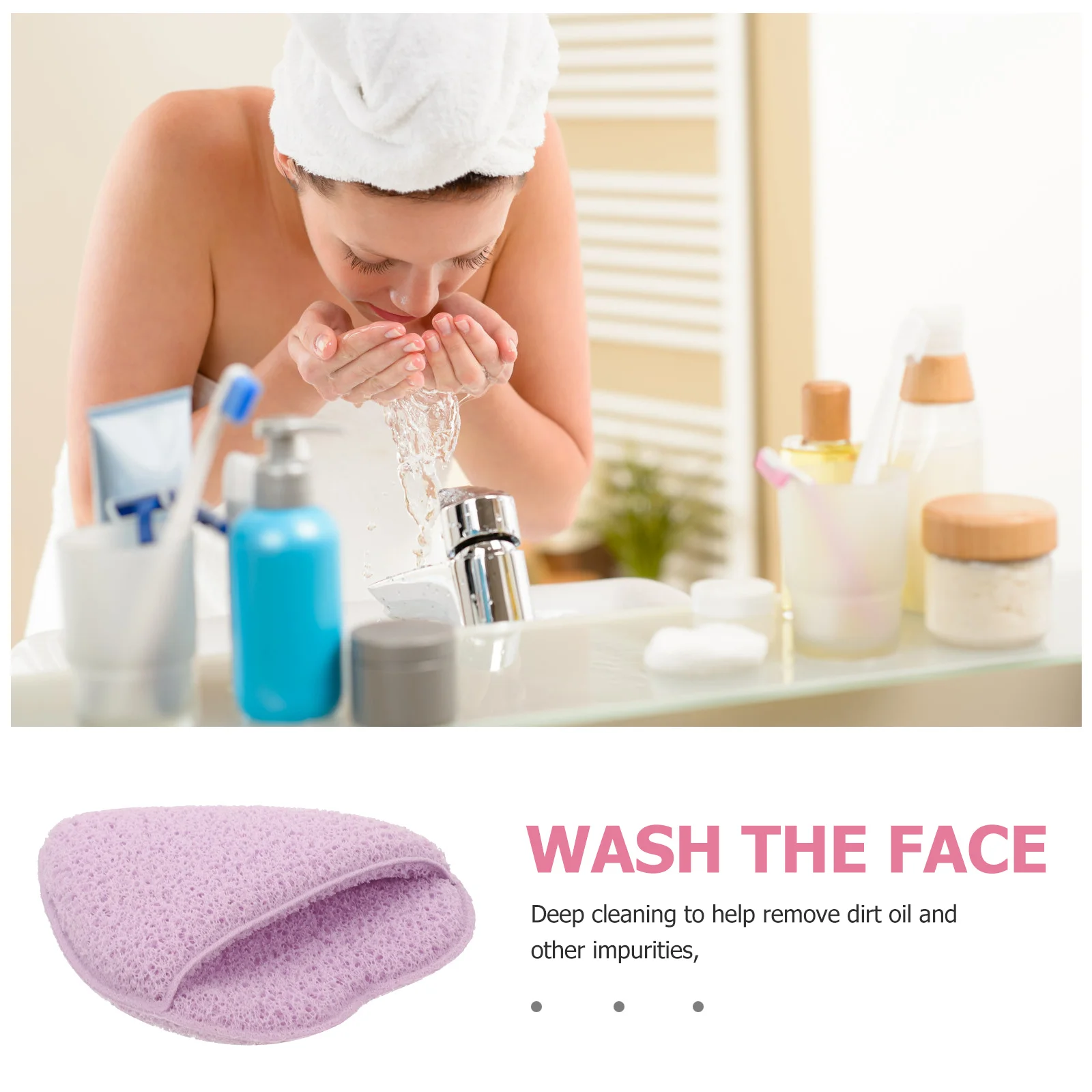 إسفنجة تنظيف الوجه اللطيفة لتنظيف المسام العميقة، أداة تقشير الوجه، مزيل المكياج، العناية بالبشرة الناعمة