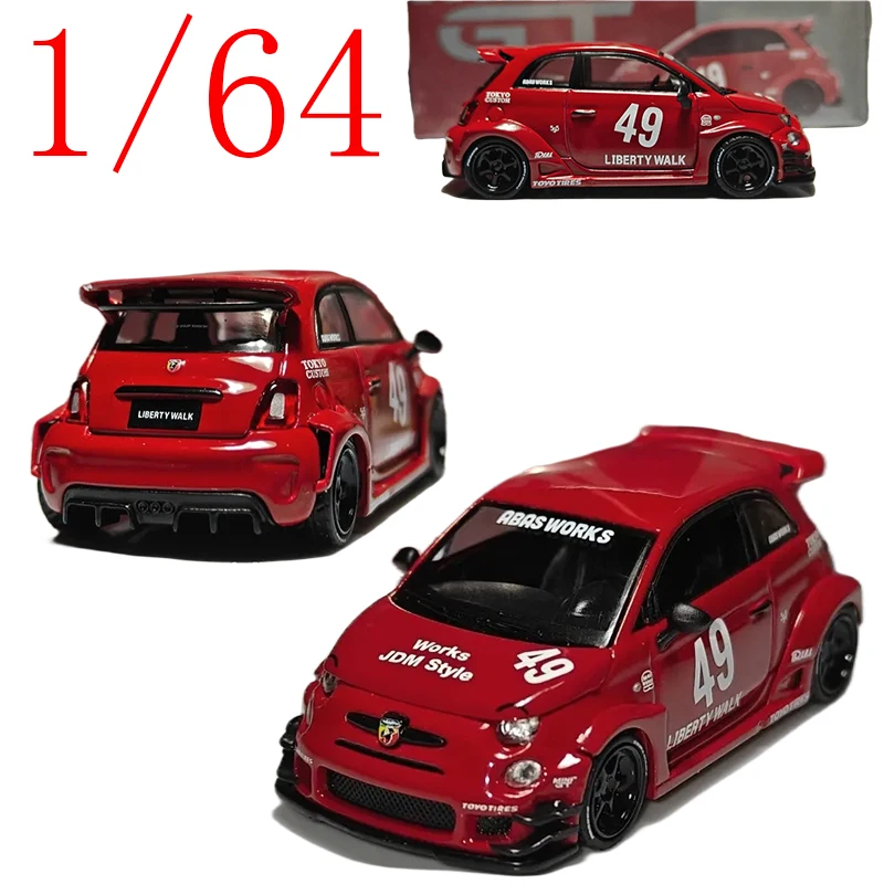 

MINIGT Diecast 1/64 Scale Abas Alloy Model Cars Abas LBWK ABARTH 963 Play Vehicles Toys for Boys Gift Original Box