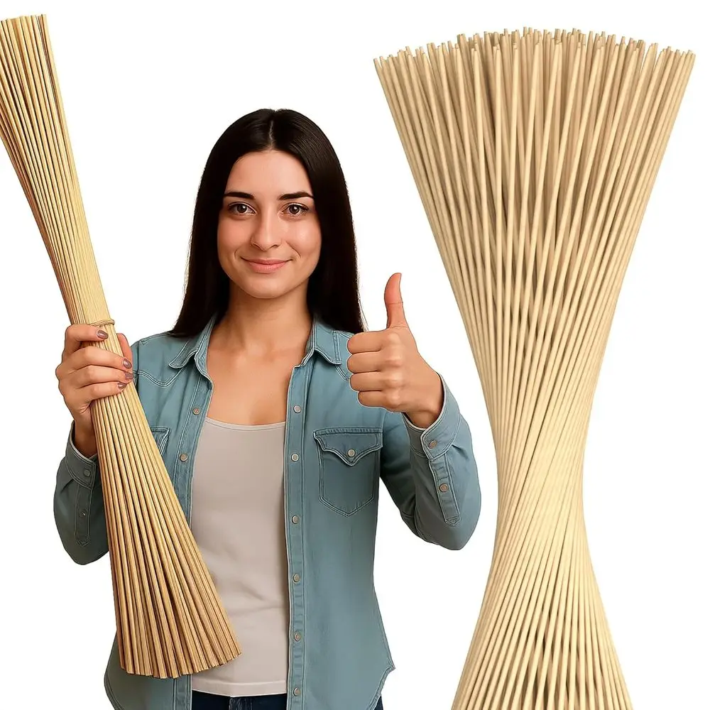 Extra Long 36 Inch Thick Bamboo Skewers for Smores, Meat, Kabobs, and Fruits - Ideal for Crafting and Bouquets