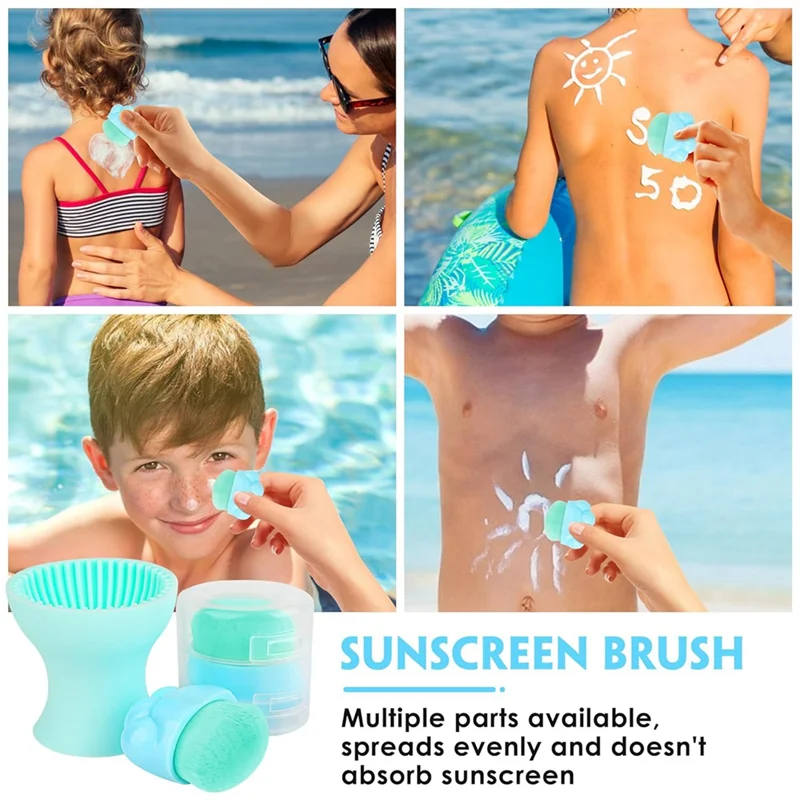 ABLU-Sunscreen Applicator For Kids, Sunscreen Brush Set, Sunscreen Lotion Applicator Travel Sunscreen Applicator