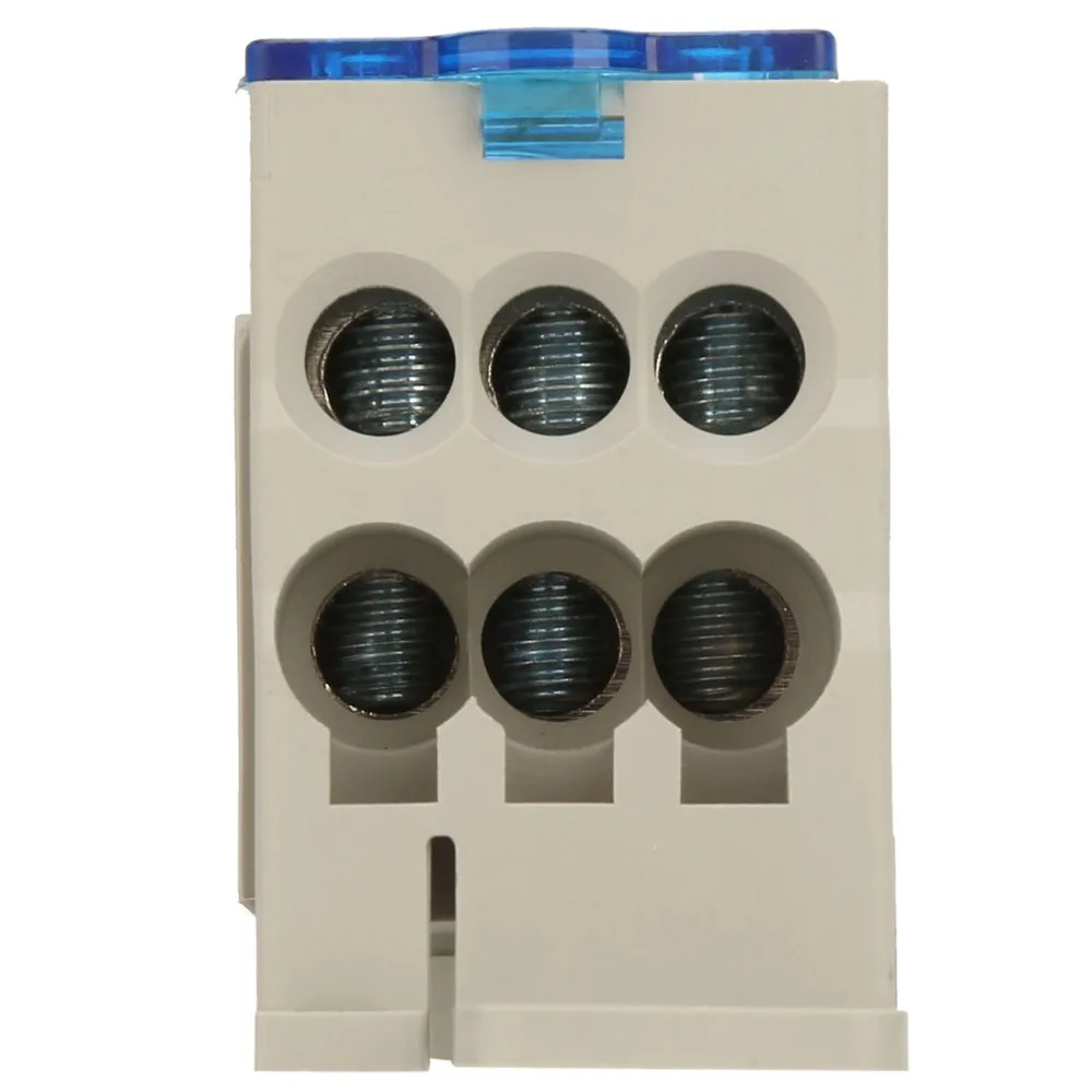 690V 125A DIN Rail Terminal Block Brass Conductor Blue Terminal Block Distribution Box Positions Screw Terminal Junction Box