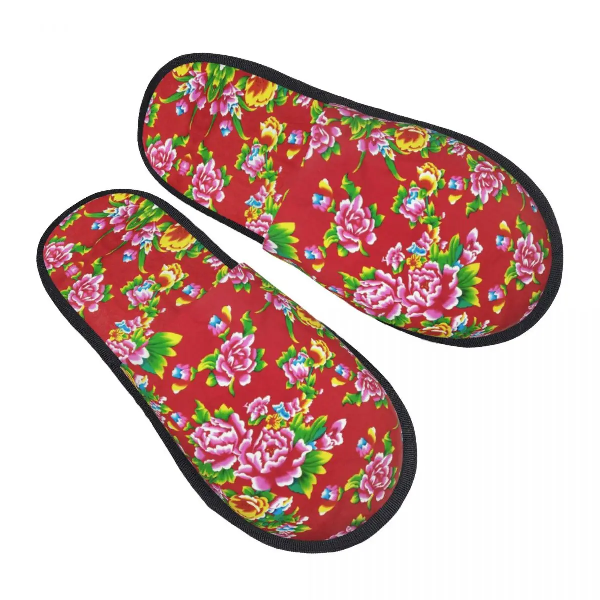 

Dongbei Big Flower Men Women Furry slippers nice-looking special Home slippers