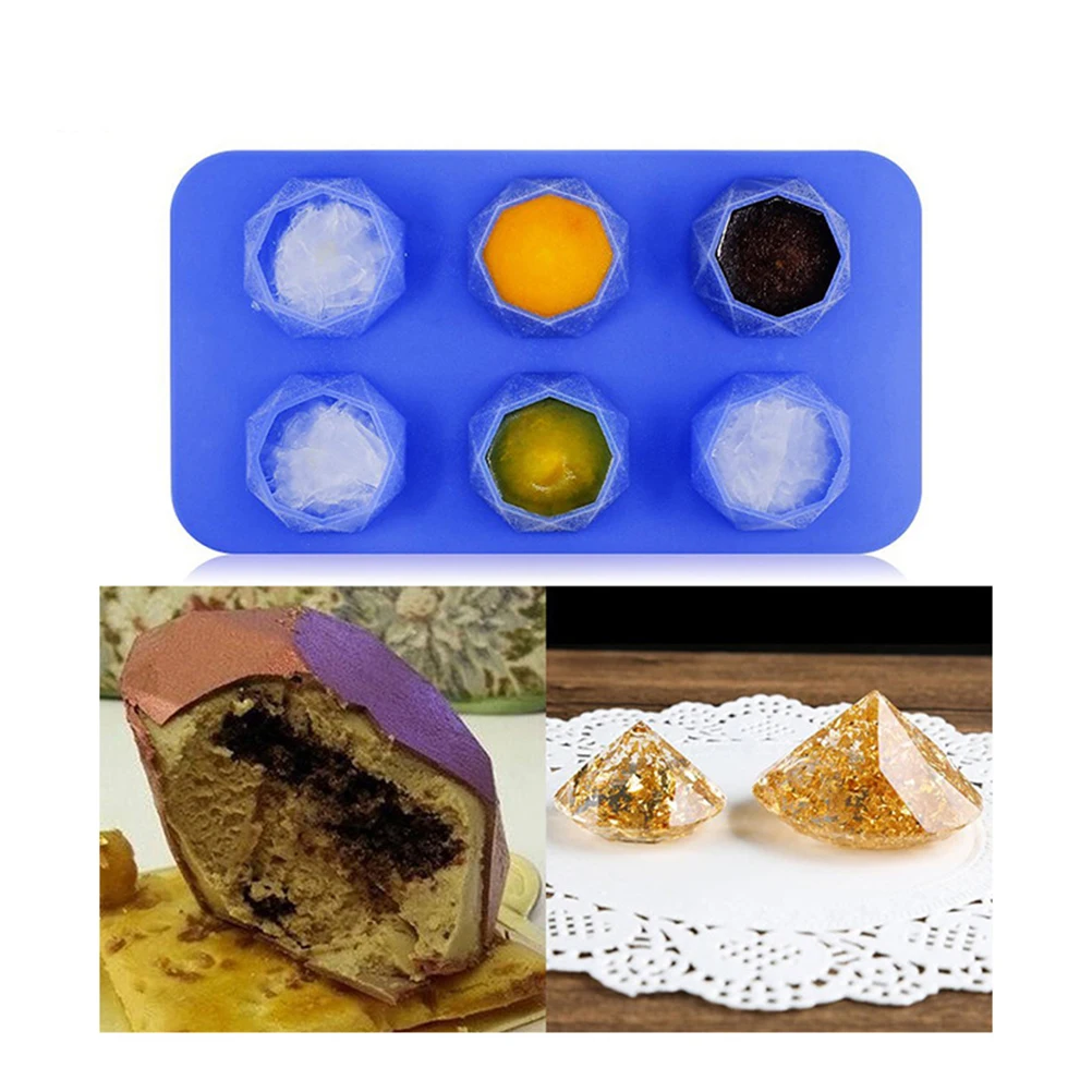 

6 Lattices Diamond Tray Making Trays Simple Mold Silicone Cubes Maker