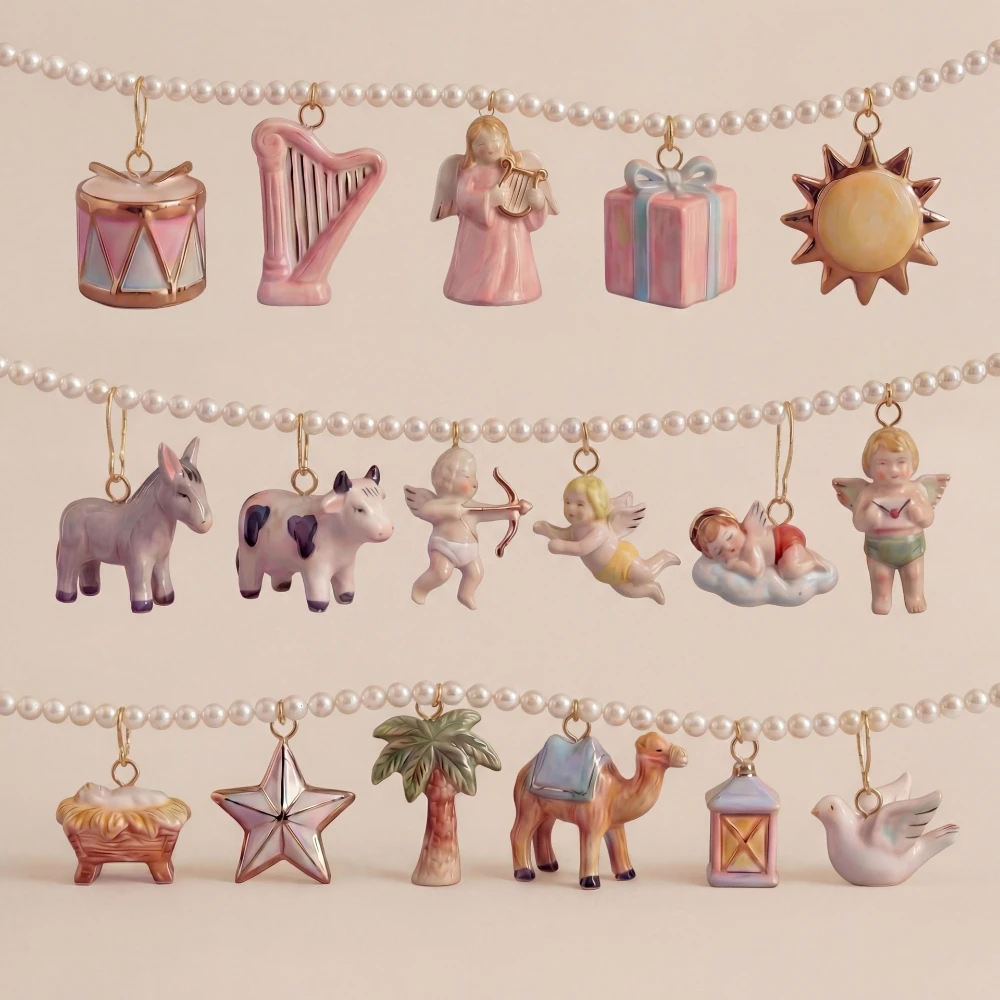 Einfacher und beliebter Anhänger im neuen Stil: Sonne, Pony, Kuh, Engel, Umschlag, DIY-Schmuckanhänger – Detail 2