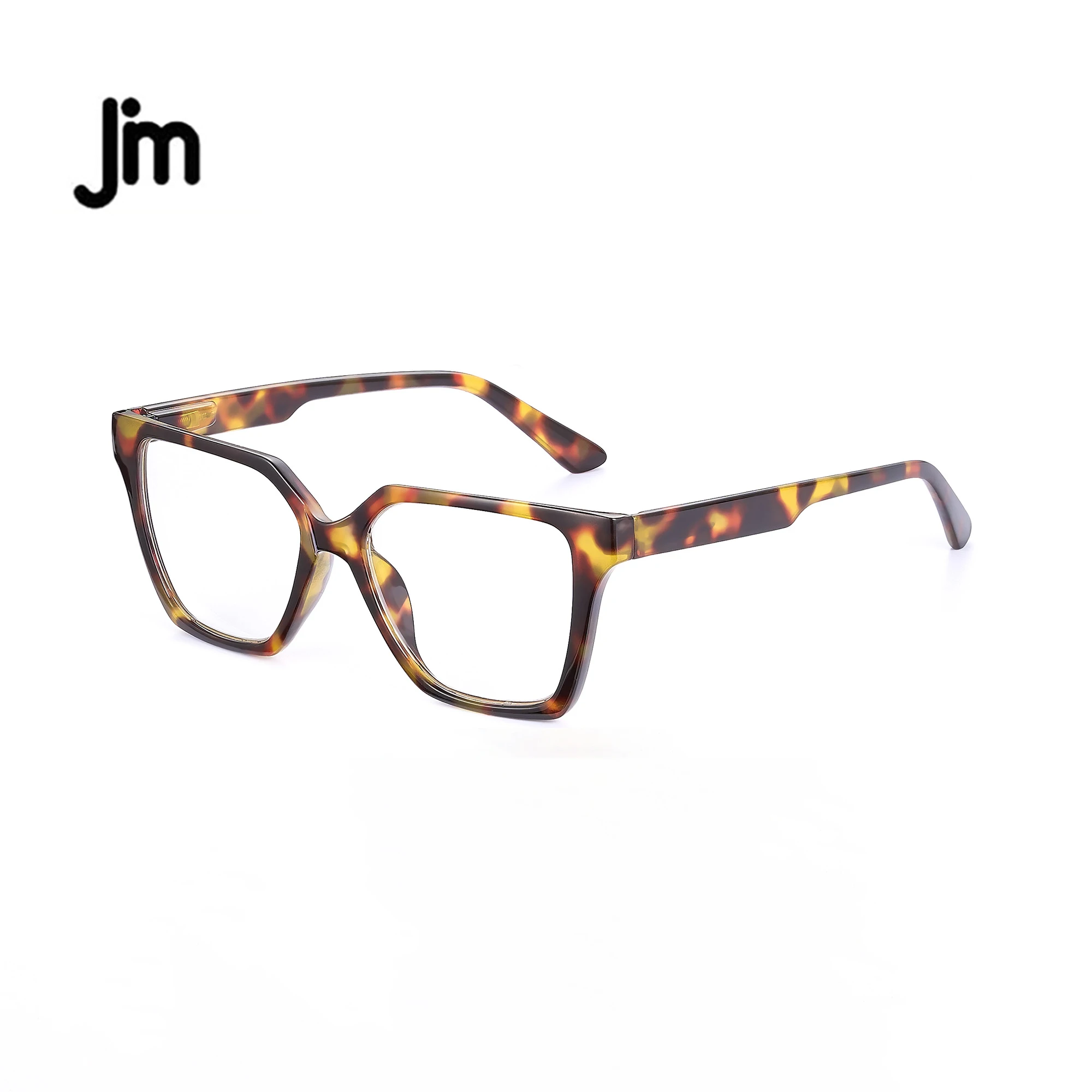 

JM 1PCS Trendy Square Blue Light Blocking Reading Glasses for Women Men Blocking Anti UV Computer Readers Spring Hinge