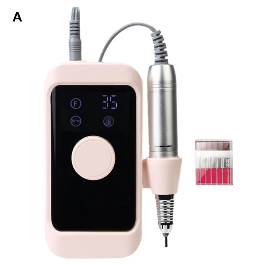 

Professional Nail Drill Multifunctional 35000rpm Electric Nail Drill Set with 6 Bits Usb Rechargeable Manicure Supplies for Dead