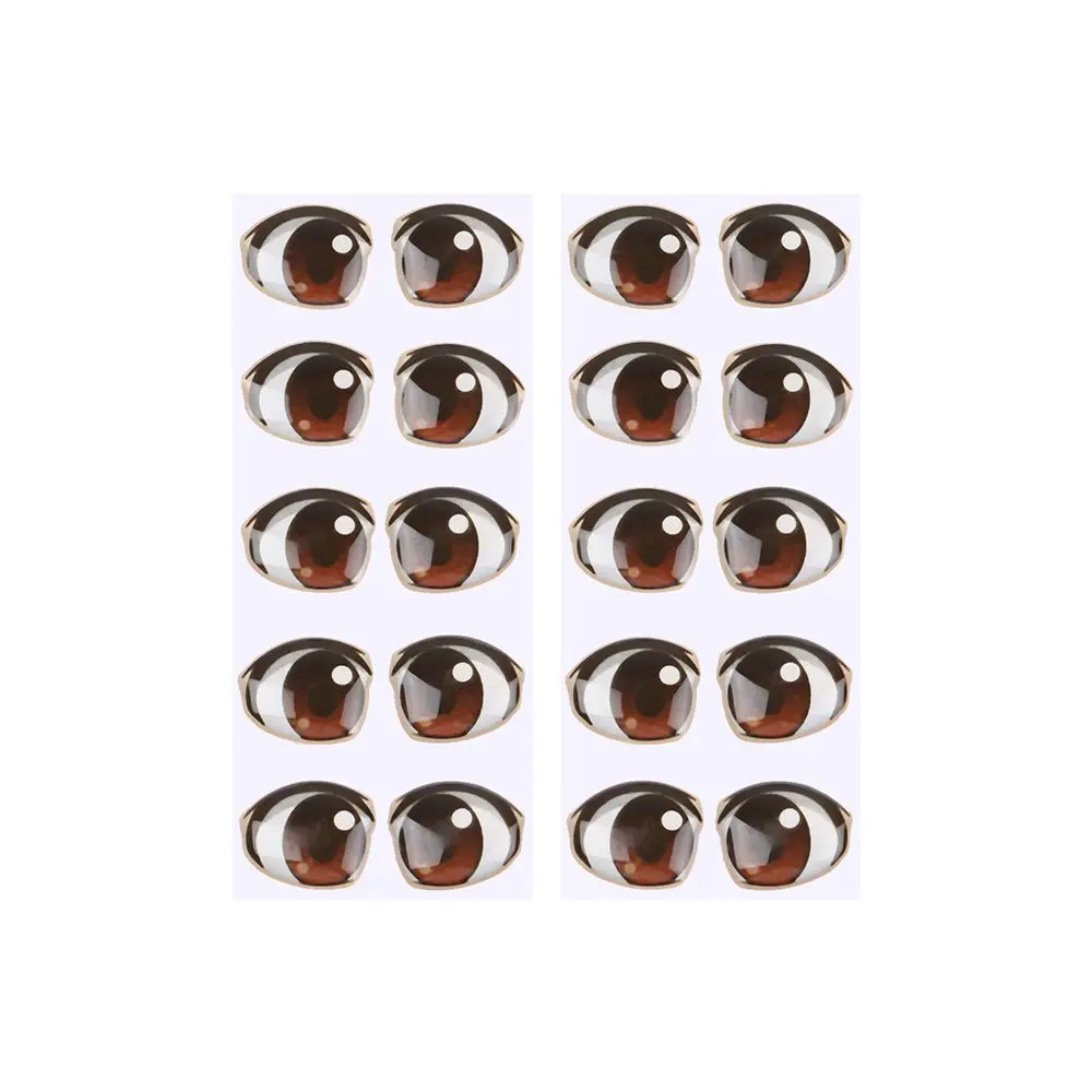 10 Pai Boy/Girl Brown/blue Decals Eye Chips Paper Anime Figurine Doll Face Organ Paster Cartoon Eyes Stickers