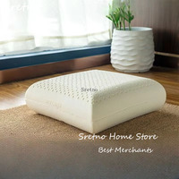 SRETNO Thai Natural Latex Seating Cushion Office Chair Seat Lumbar Neck Support Nap Pillow Backrest Cushions Square Safa Car Mat
