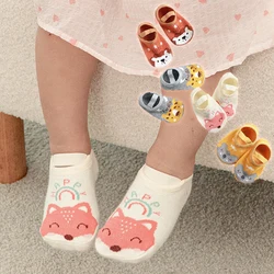 Autumn Children's Pure Cotton Comfortable Skin-Friendly Floor Socks Newborn Baby Cute Cartoon Animal Pattern Glue Dot Socks