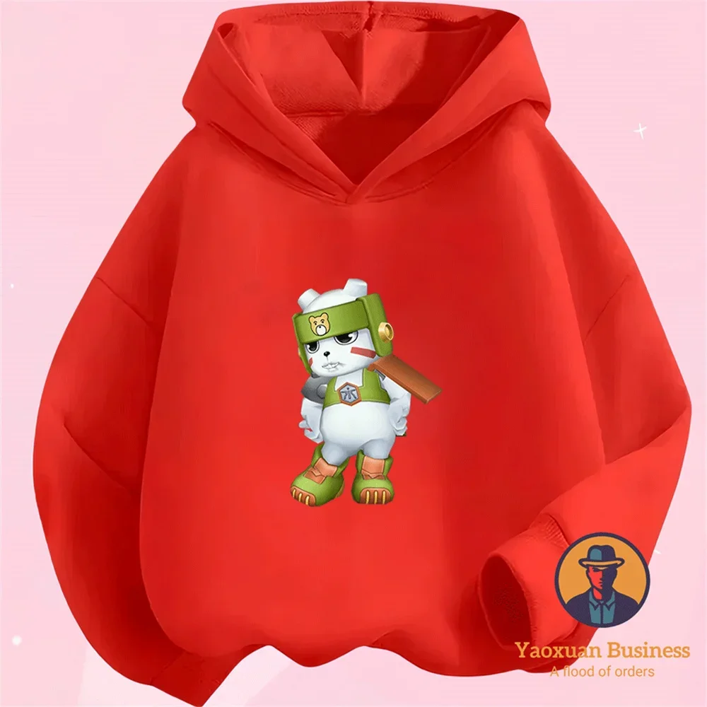 Sudadera con Capucha de Algodón Puro Suave y Cálido con Diseño de Monstruos Digitales, para Otoño e Invierno, Ropa Casual Diaria para Estudiantes 2026