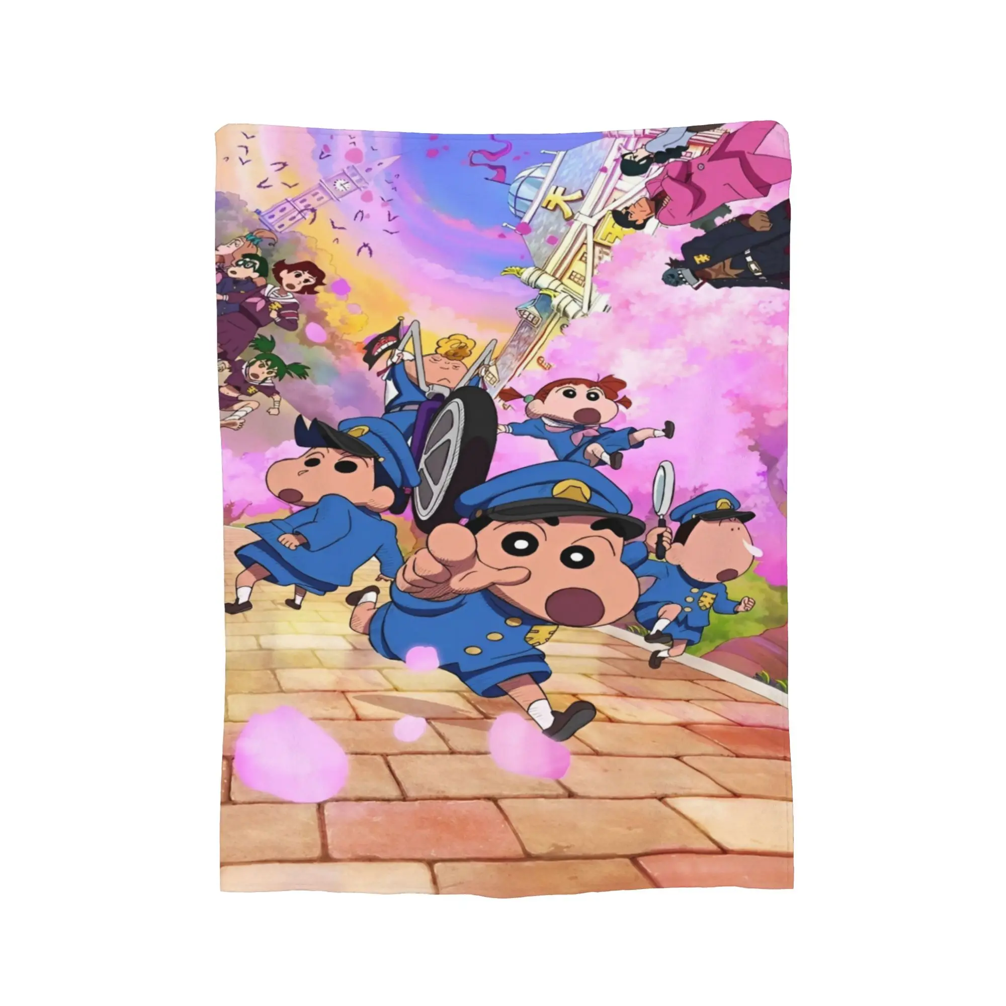 Crayon Shin-chans Play Scene Blanket  Super Warm Print Plush Throw Blanket For Boy Girl Home Decor Flannel Bedspread Bed Cover