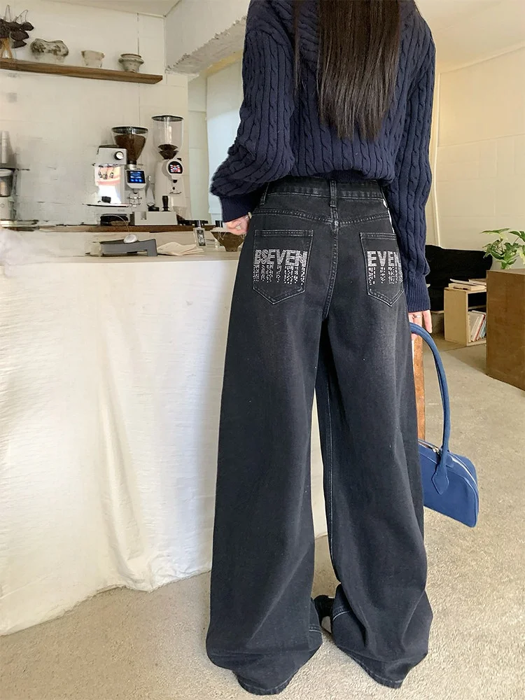 

Spring 2026 Slimming Versatile Wide Leg Jeans High Waist Bootcut Pants for Pear aped plus Size Women Casual High Street Sle