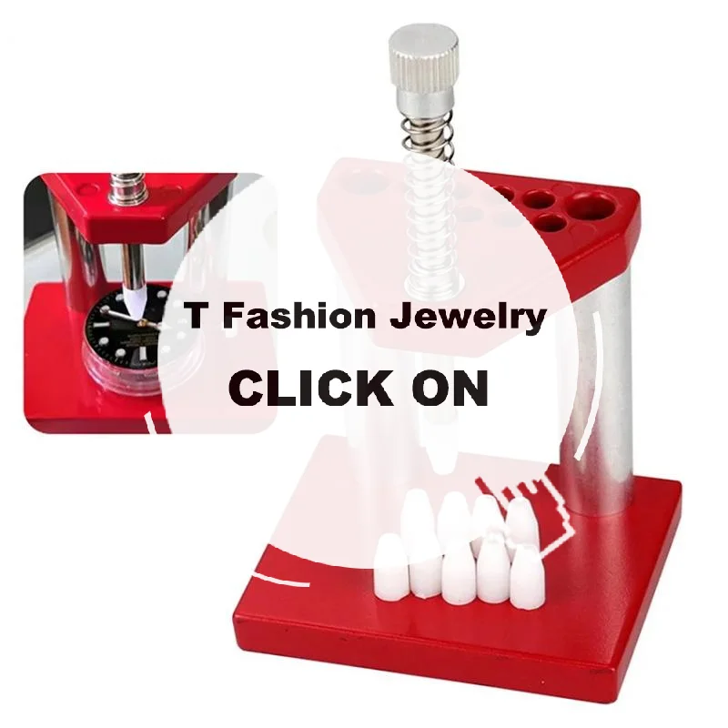 Alat Penarik dan Pemasang Jarum Jam Tangan Merah, Set Perkakas Perbaikan Komponen Jam Tangan untuk Pembuat Jam