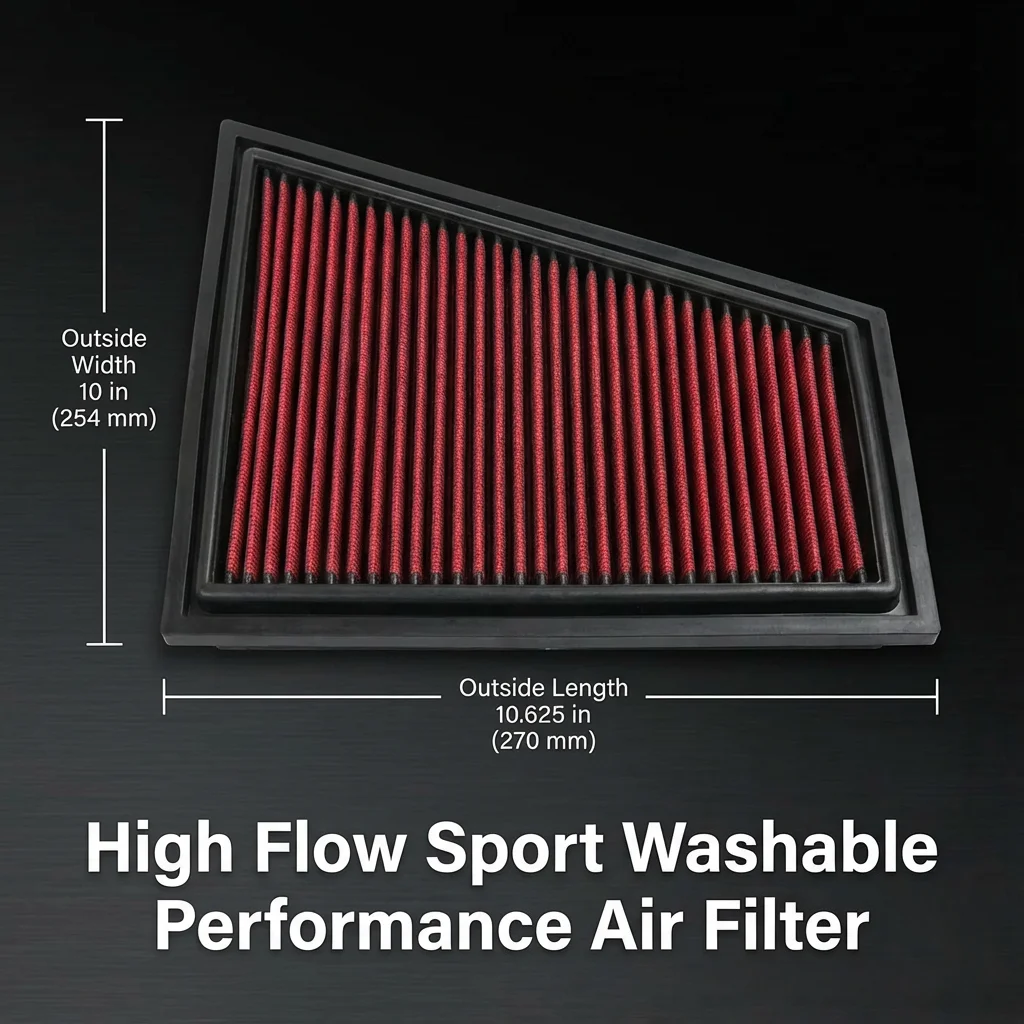 

Спортивный воздушный фильтр с высокой пропускной способностью, моющийся, для BMW 520i 528i xDrive F10 F11 F07 X1 20i 28i E84 N20B48 (бензин), 2011-2017, 33-2963