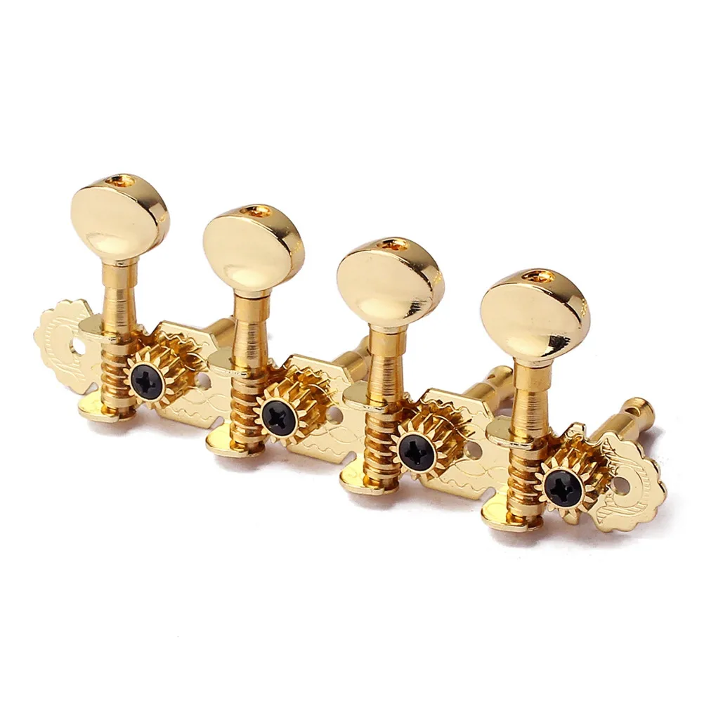 Professional Mandolin Machine Heads Tuning Pegs Set 4l4r with 8 Ferrules 10 Mounting Screws 25Mm Standard Spacing for Mandolin