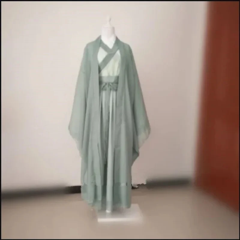 الرواية الصينية حثالة الشرير الذاتي شين Qingqiu تأثيري للجنسين فستان المرأة أنيمي هالوين زي شعر مستعار الصينية مروحة شعر مستعار