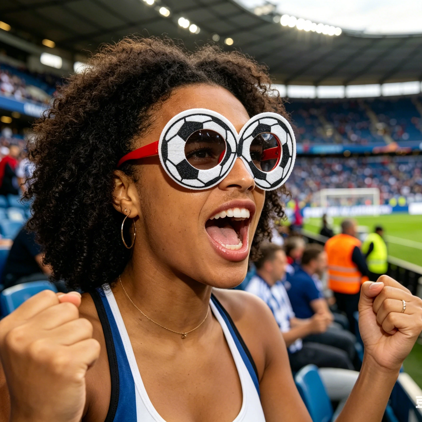 

Novelty Soccer Ball Felt Glasses, Funny Football Shaped Party Eyeglasses for Sports Fans, Game Day Costume Accessory Women Men