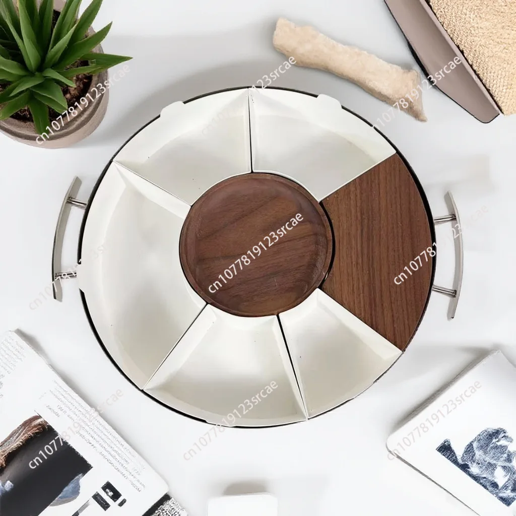 Afternoon Tea Saucer Creative Light Luxury Stainless Steel Snack Tray Western Food Tray Housewarming New Home Storage Ornament