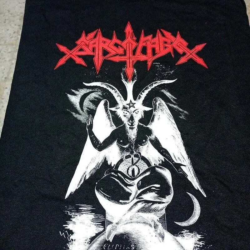 Sarcofago Äì Goat Of Mendes Classic Black T Shirt Full Size S 5Xl