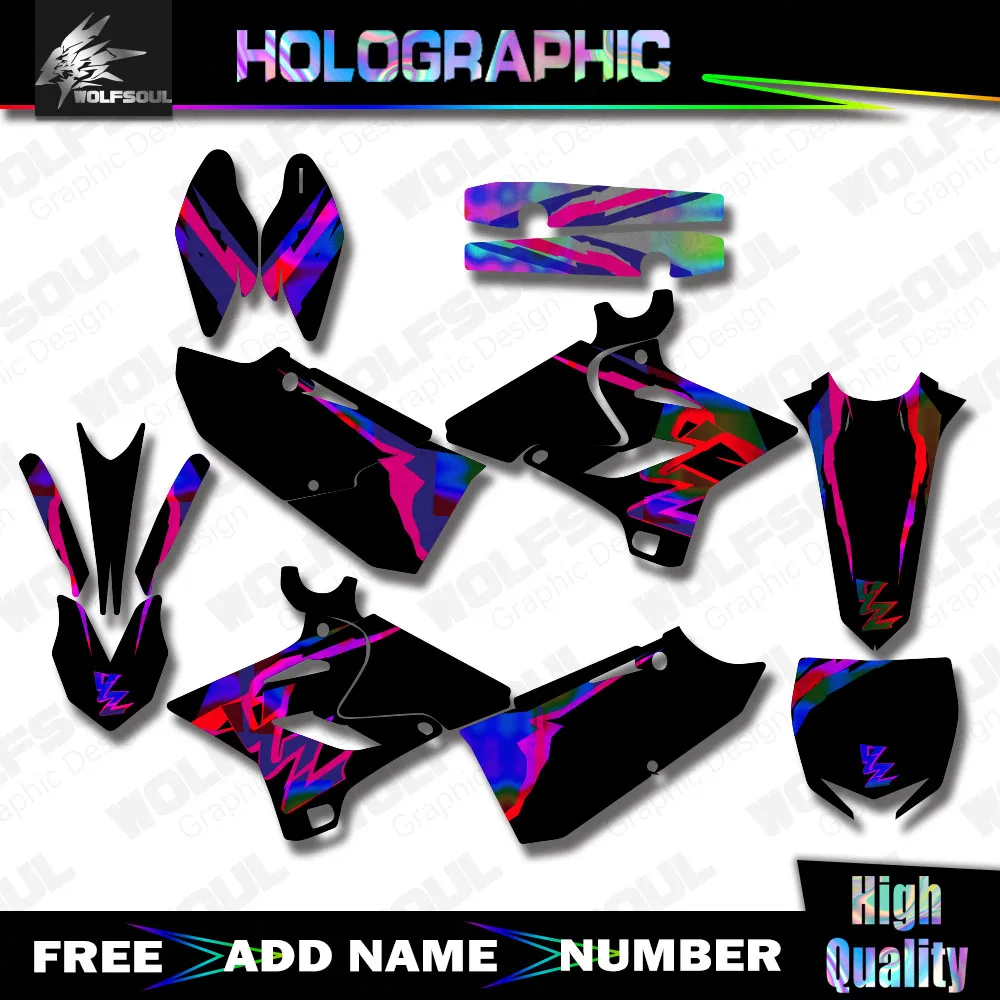 Motocross Holographic Background Decals Graphics Stickers FOR YAMAHA YZ125 YZ250 125 YZ 2015 2016 2017 2018 2019 2020 2021 250YZ