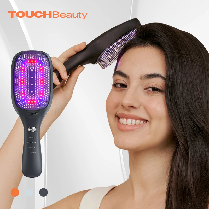 TOUCHBeauty Customised Multifunctional Vibration Red Light Therapy Led Massage Scalp Women Home Beauty Device Hair Electric Comb