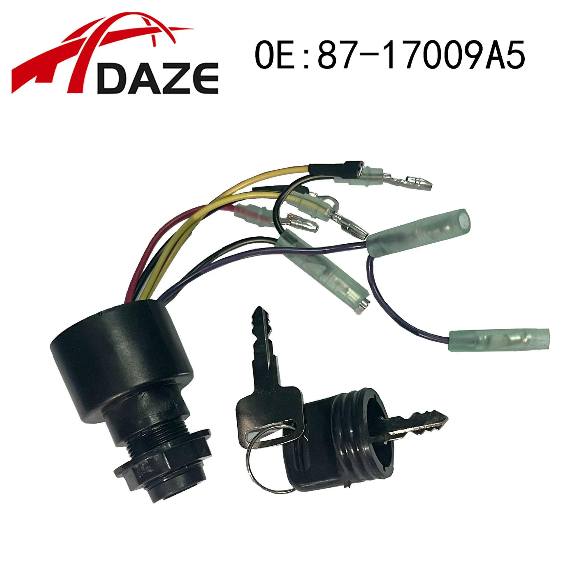 DAZE 87-17009A5 Boat Engine Ignition Key Switch For Mercury Outboard Motors 3-Position Off-Run-Start