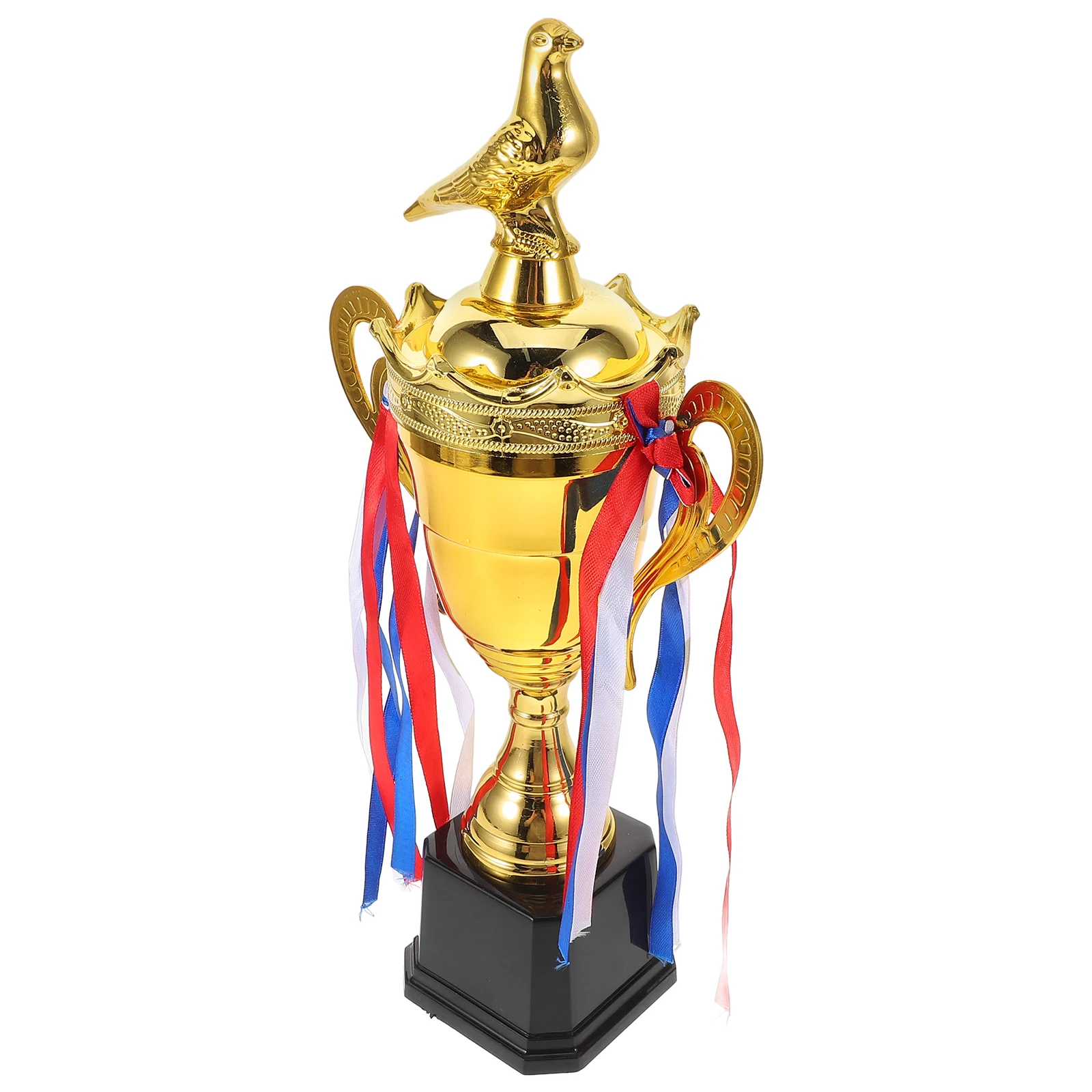 

Luxury Gold Metal Trophy Cup Winner Award Sports Competition Pigeon Racing Champion Crown Design Durable Adult Kids Trophy Award