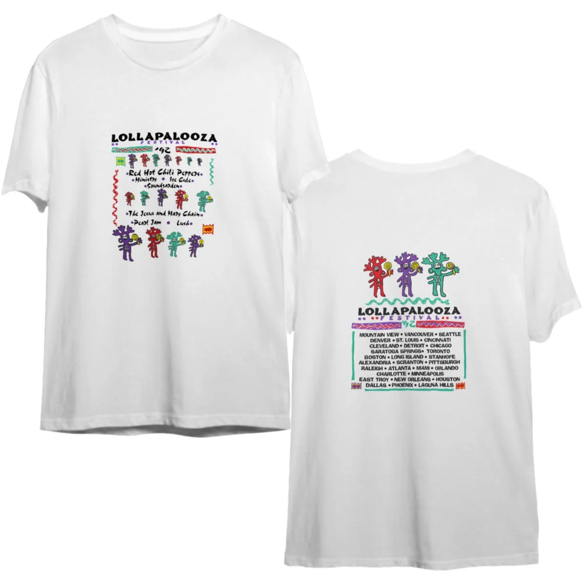 Винтажная Футболка 1992 LOLLAPALOOZA Винтажная Футболка 1992 LOLLAPALOOZA