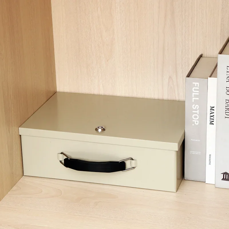 Tragbarer feuerfester Safe mit Schloss Eisen box Geldkassette Papier Büro Home Storage Versicherung zertifikat Aufbewahrung sbox