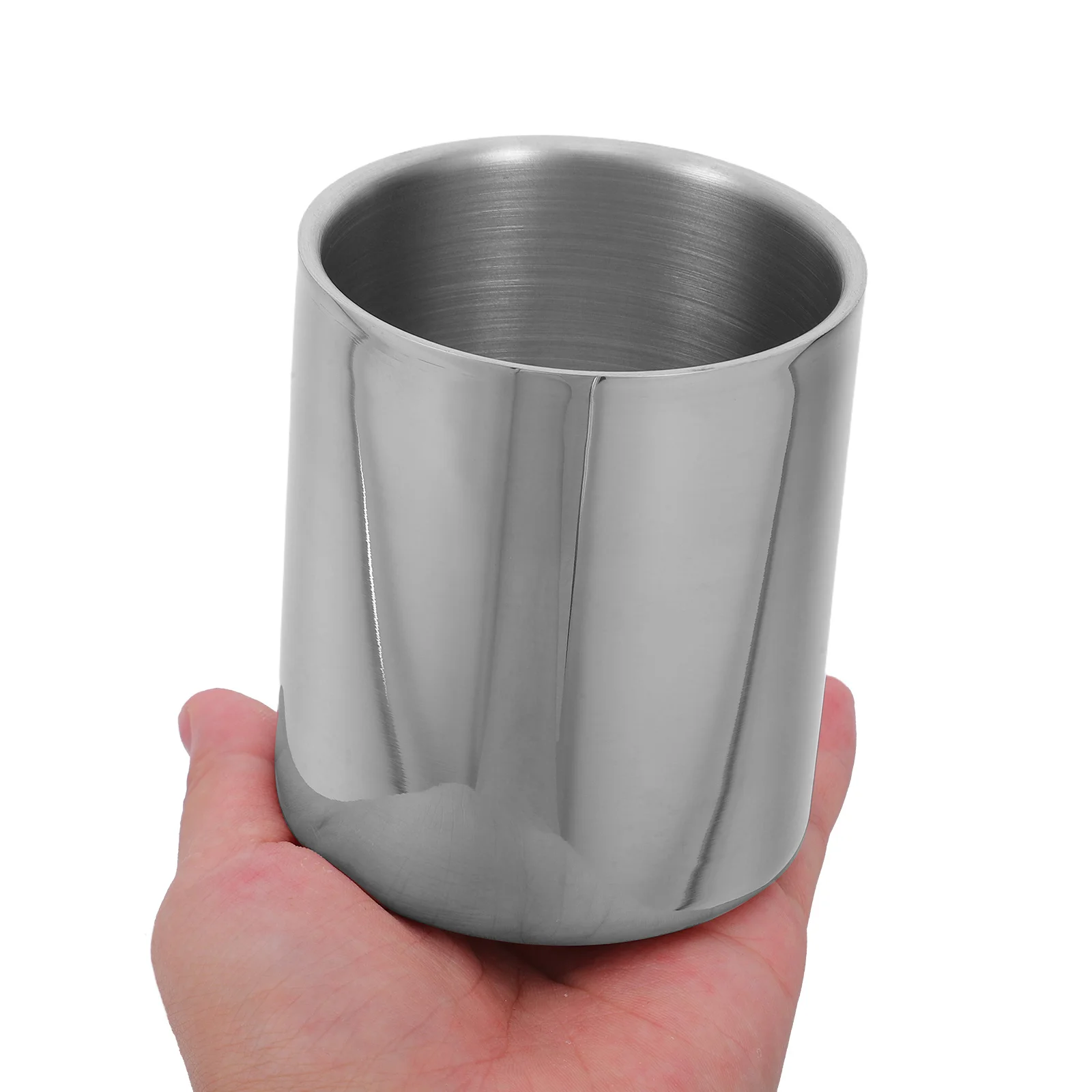 

4Pcs Double Wall Stainless Steel Tumblers 200Ml Insulated Drinking Cups Metal Reusable Mugs for Camping Hiking Backpacking