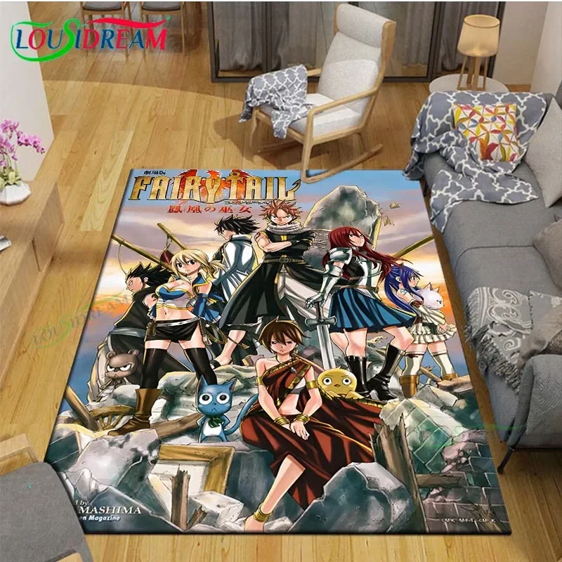 Fashion Popular Cartoon A-Fairy Tail Printed  Carpet Living Room Anti-Skid Area Rug Kids Bedroom Mats Yoga Mat Carpet Decor Gift