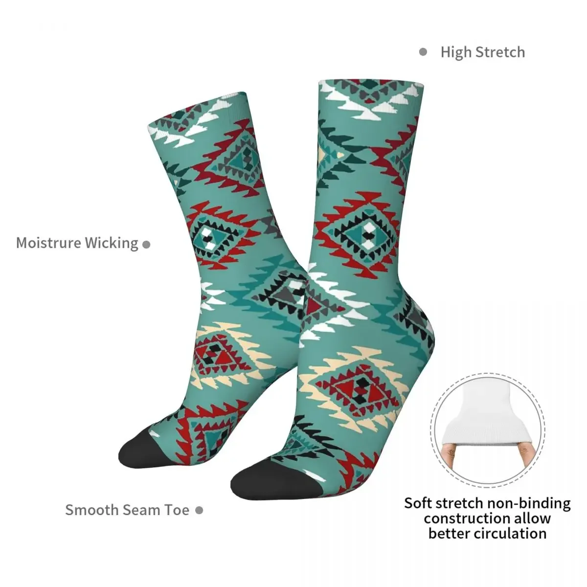 Navajo Native American Pattern Socks Harajuku High Quality Stockings All Season Long Socks Accessories for Man's Woman's Gifts