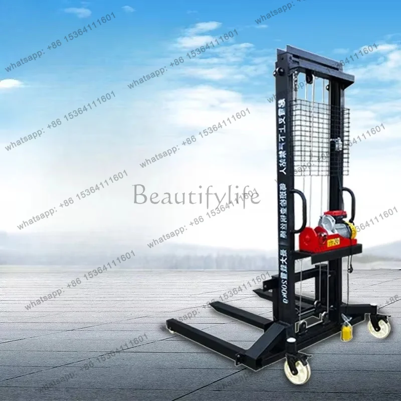 YJ JX-29 Electric Brick Machine Construction Site Loading And Unloading Mobile Small Lifting Platform Remote Control Lift