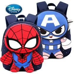 Disney Boy Backpacks Cartoon 3D Stereo Student Schoolbag Super Heroes Kindergarten Backpack 3-10 Year Children Travel Bag