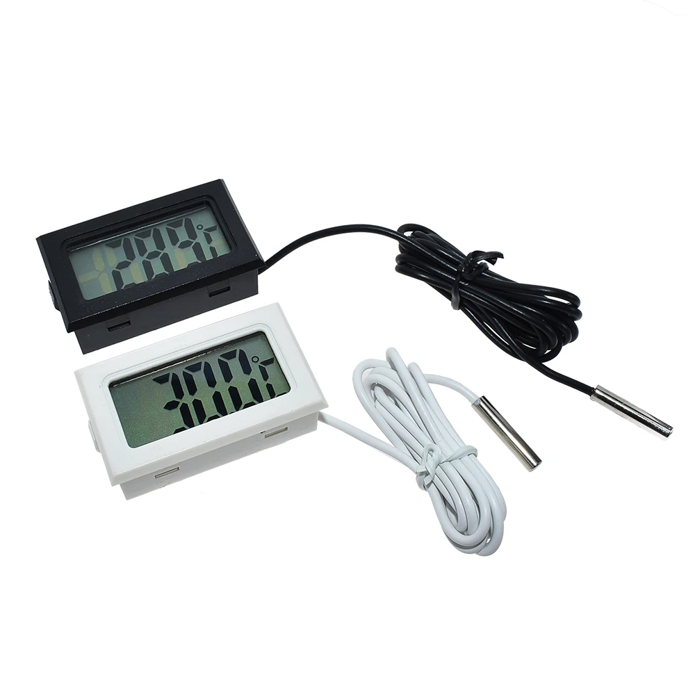 Mini Convenient Digital LCD Thermometer Sensor Hygrometer Gauge Refrigerator Aquarium Monitoring Display Humidity Detector XCW