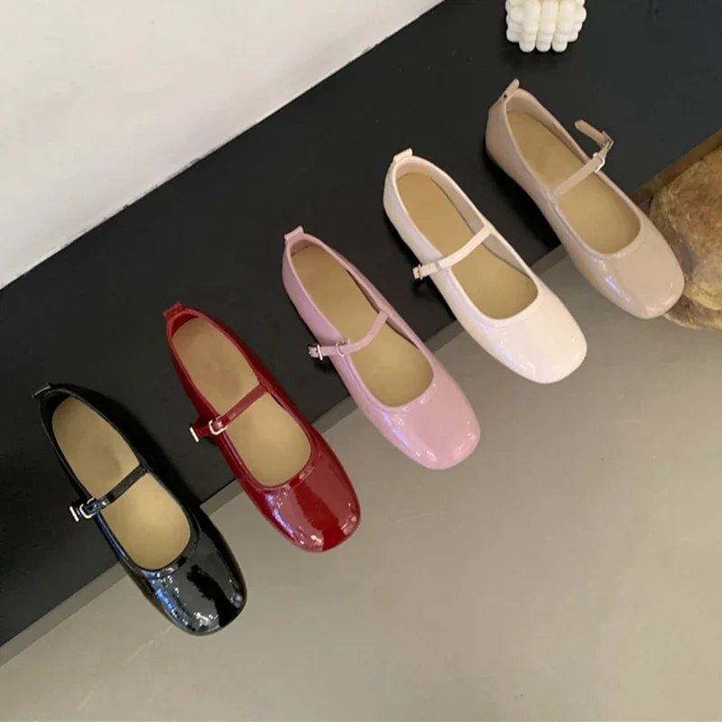 New 2024 Spring Summer Mary Jane Shoes Women Soft Sole Casual Outdoor Dress Ballet Shoe Round Toe Shallow Flats Zapatos De Mujer