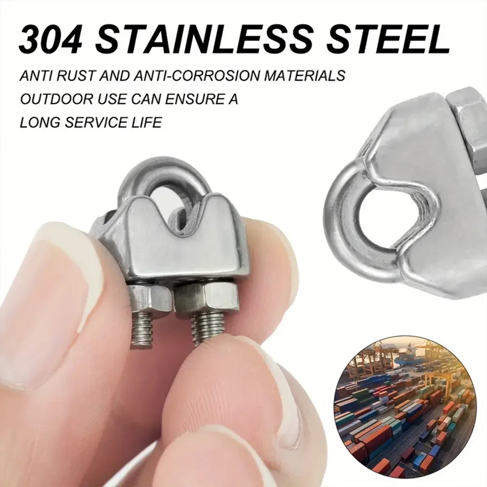 U-Shaped Cable Clips M2 M3 M4 M5 M6 M8 M10 Wire Clamp,Metal Clip,Hardware Rigging,Hardware Accessories,304 Stainless Steel