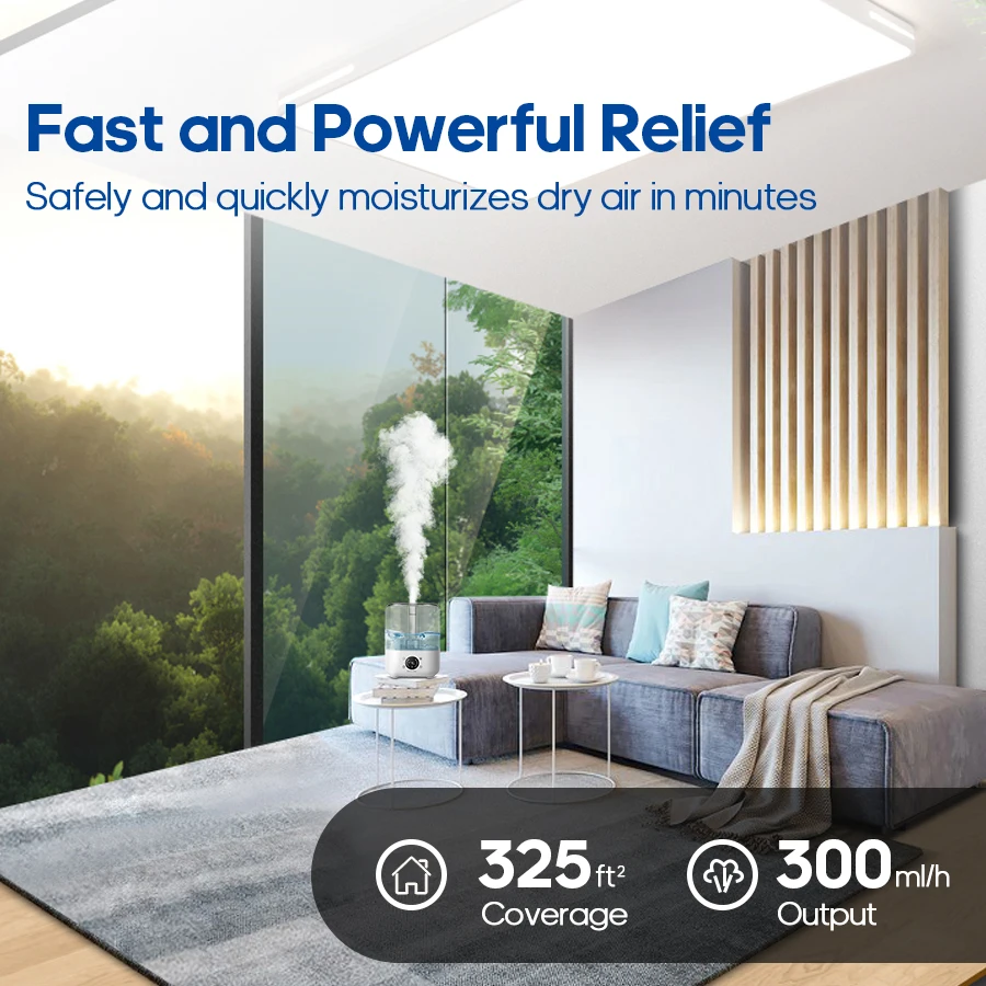 5L Air Humidifier Professional Large Capacity Home Air Humidifiers Ultrasonic Water Mist Diffuser Kinscoter Brand