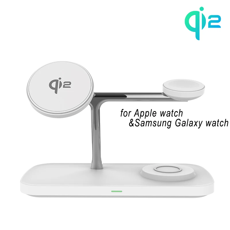 

qi2 3 in 1 Wireless Charger For iPhone 12 13 14 15 Magsafe Charger for Airpods Pro for Apple Watch 9 8 7 6 Fast Charging Station