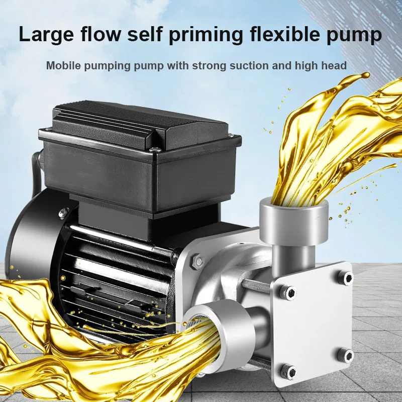 Electric Self-Priming Diesel Oil Pump Used For Oil/Water/Food/Urea/Chemical Extraction Stainless Steel High Power Flexible Pump