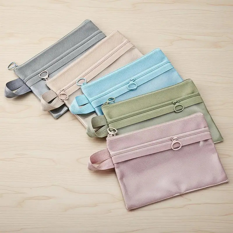 Waterproof Zipper Storage Pouch With Clear Window For Storing Makeup Stationery Earbuds Daily School Travel Use