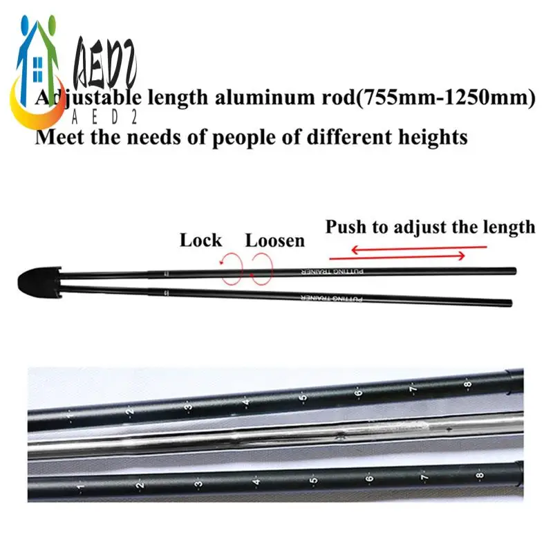 

AED2-CAITON Assistente Golf Putter Putting Gesture Assist Batting Force Angle Action Golf Putter Training Aids Golf Swing Traine