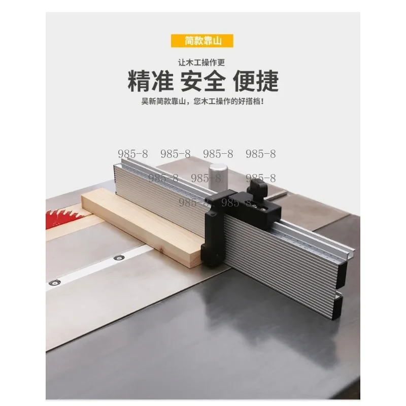 Universal Woodworking Push Handle With Simple Fence, Fit Table Circular Band Saw Router, Flip Mount Design Wood Cutting Auxiliar